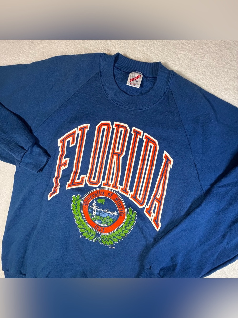 Vintage Florida Gators Arch Logo Crewneck Sweatshirt - Blue UF